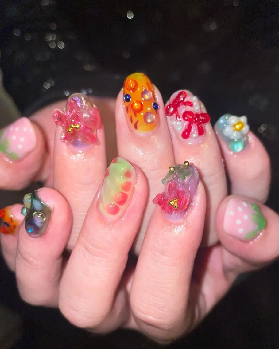 【個性派限定】フリーアート🧿🌟 持ち込みデザイン不可❌【オフ有り】【翌々日以降のご予約⭕️】の写真