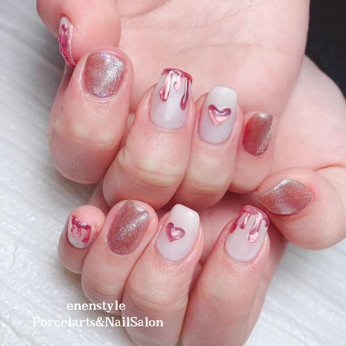 ミディアム ネイル 🐾enen style 🐾のネイルデザイン