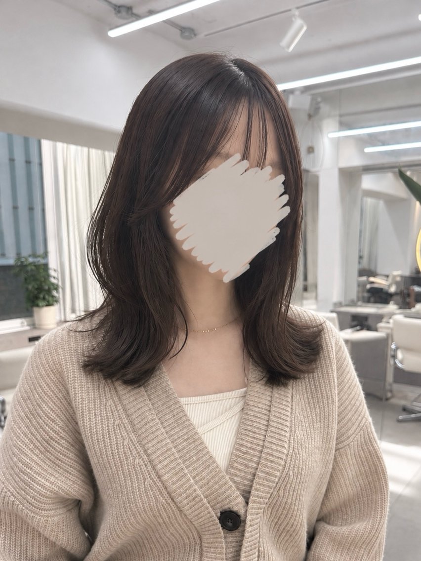 セミロング 似合わせカット ヘアカラー 新宿/髪質改善/ 畑あつこのヘアスタイル