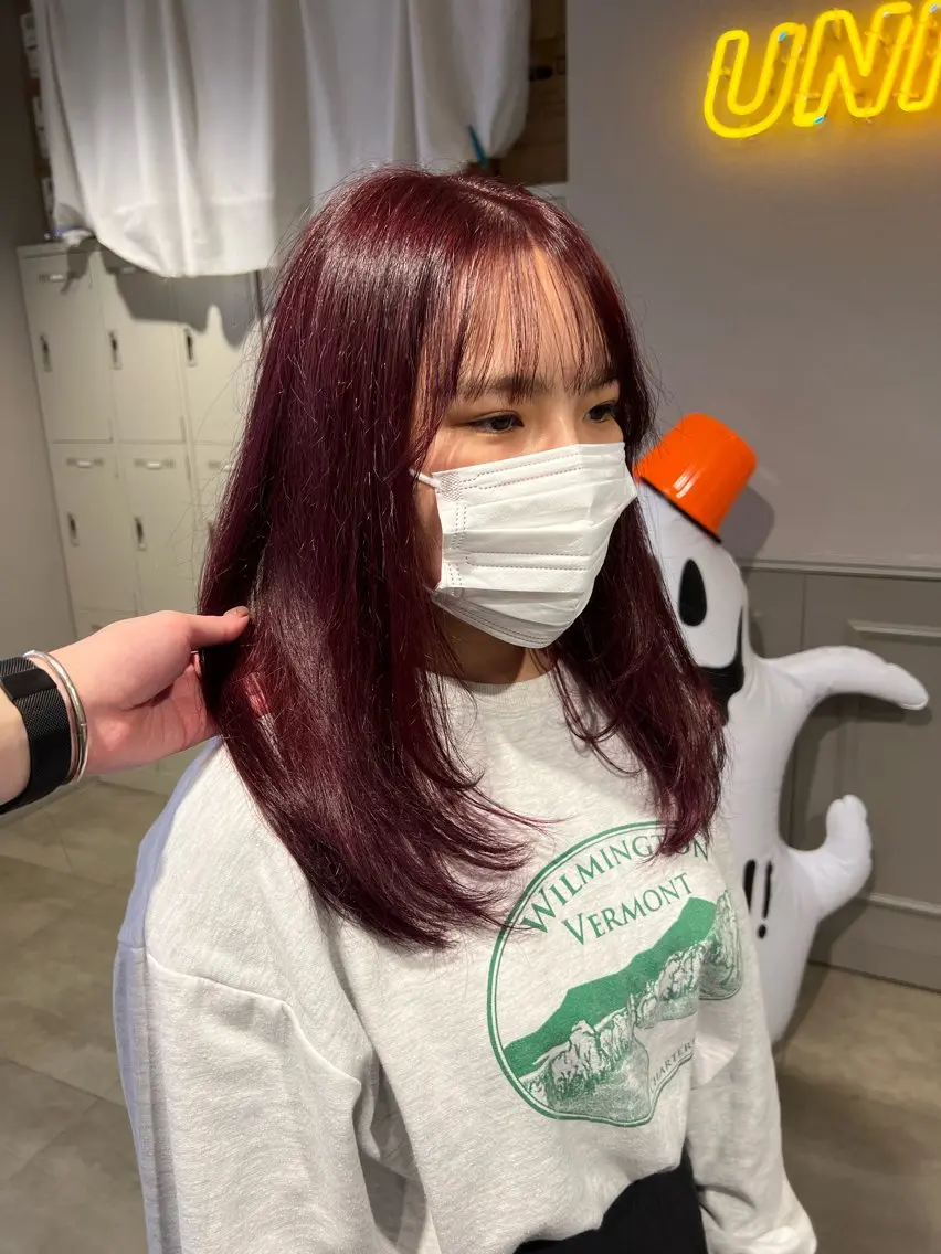 セミロング カラー パーマ ヘアアレンジ メンズ 上品＆韓国風 🥀海心🥀のヘアスタイル