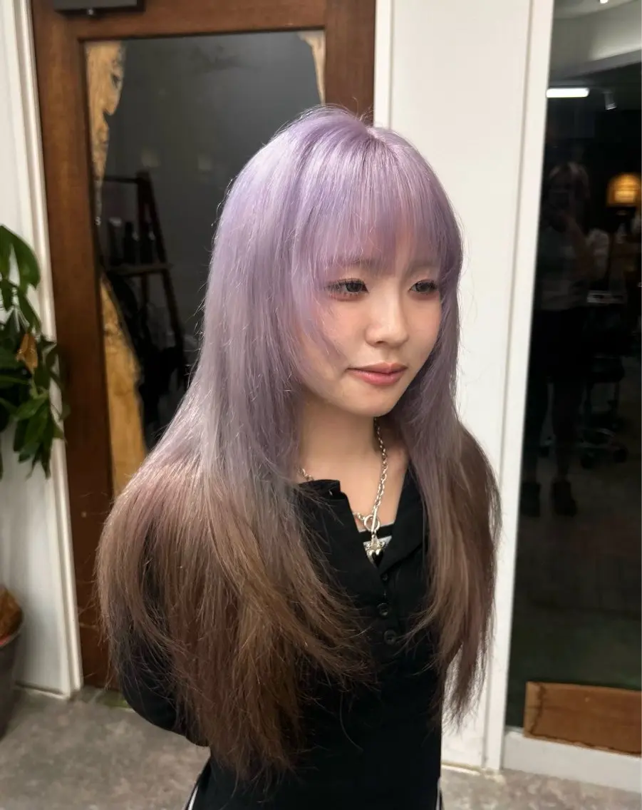 ロング カラー ヘアカラー 木藤 優杏のヘアスタイル