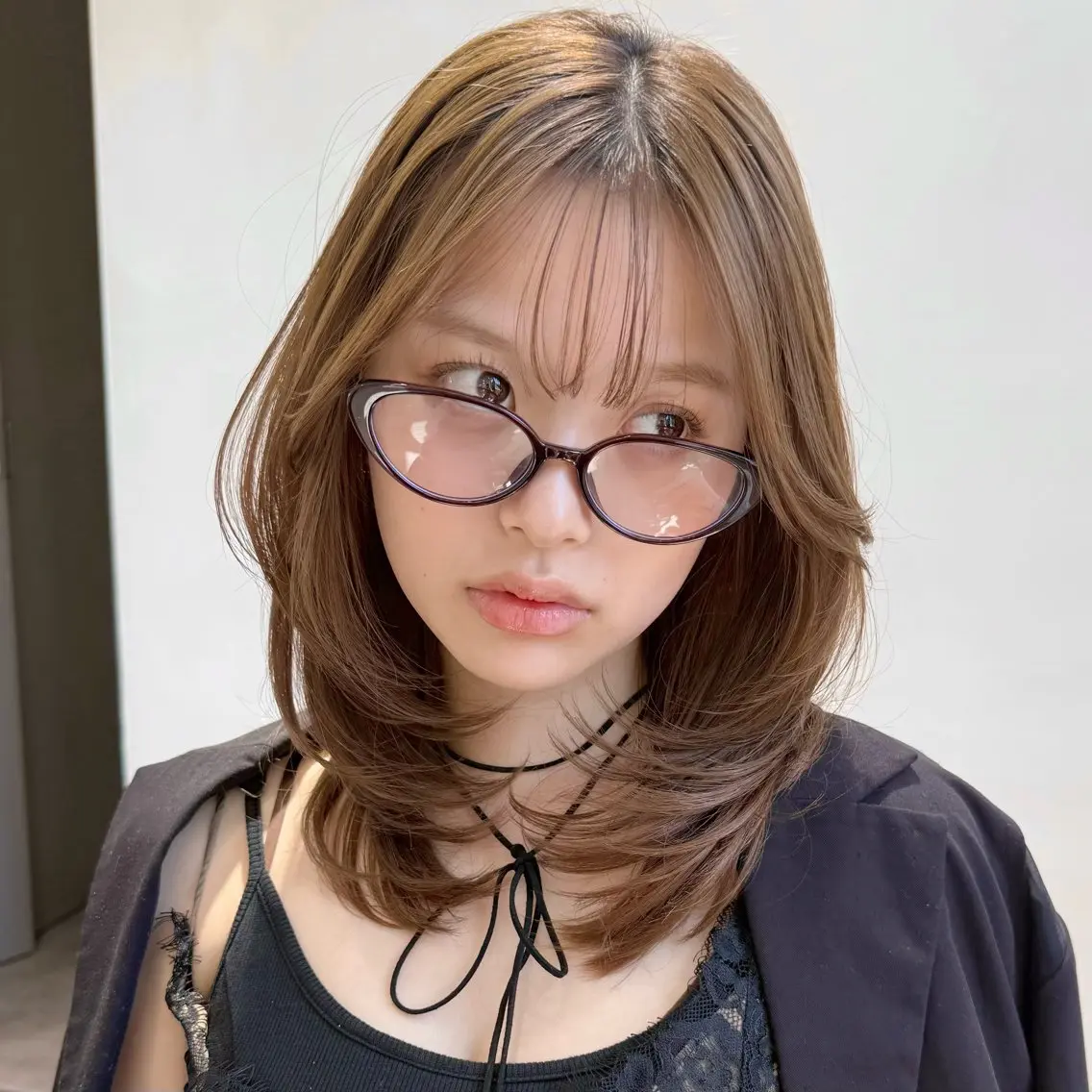 ミディアム レイヤーカット カット トリートメント レイヤー/艶カラー /パーマ💚千琴のヘアスタイル