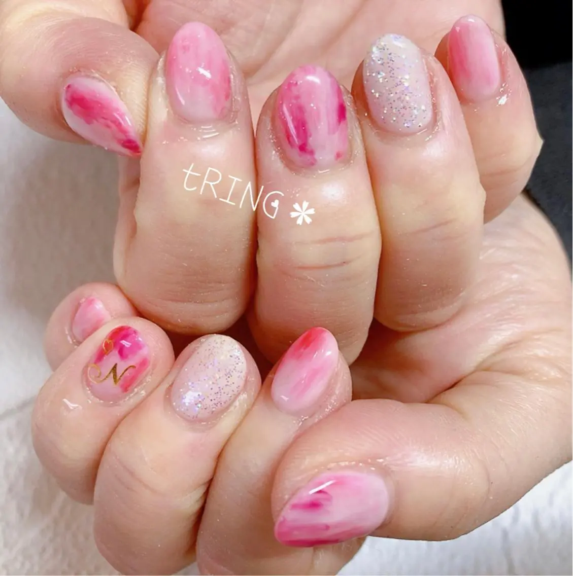 ネイル ハンドネイル tRING＊ しいの木台のネイルデザイン