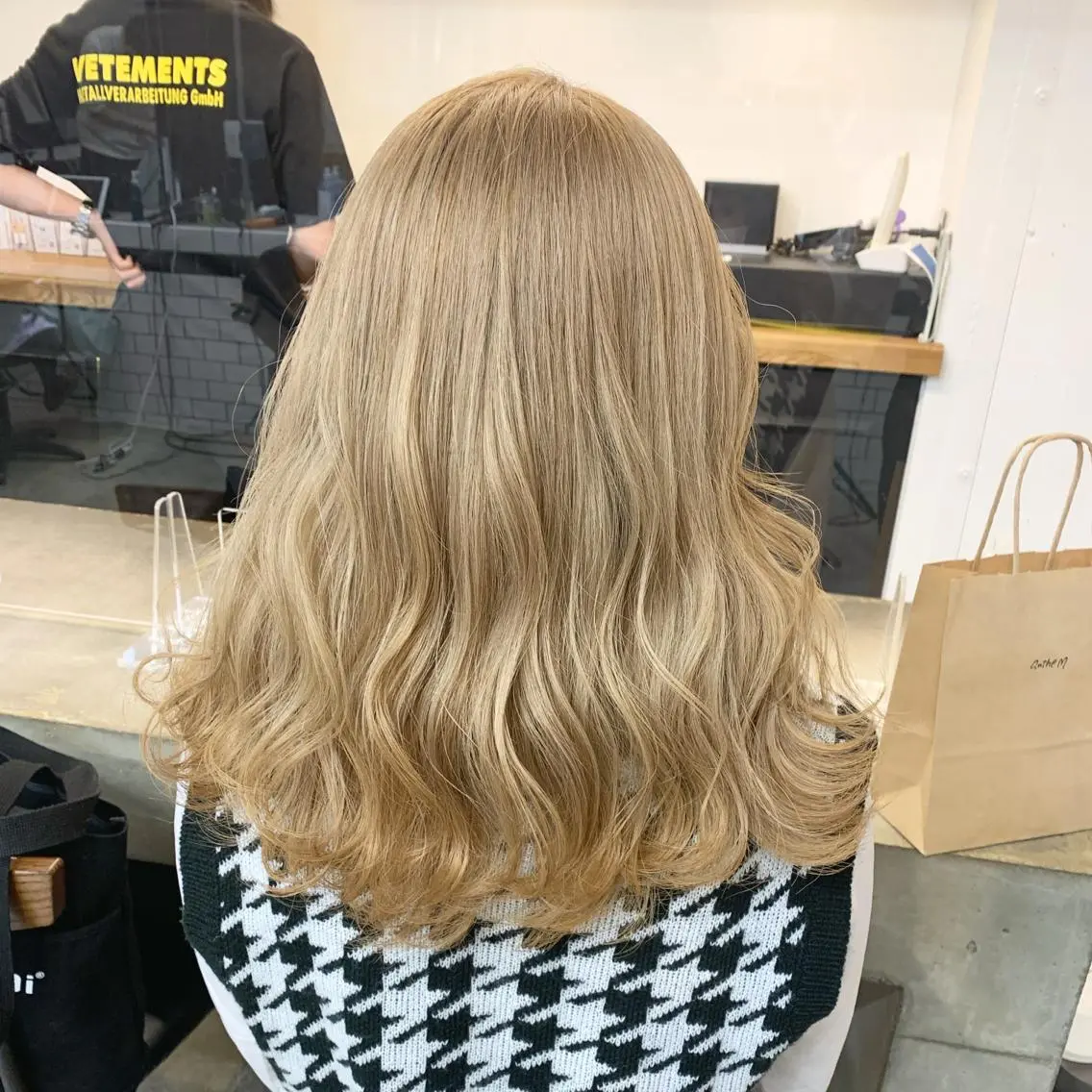 セミロング カラー ヘアアレンジ ヘアカラー トリートメント ヘアセット 🎀暖色カラー🎀 ♡yurika♡のヘアスタイル