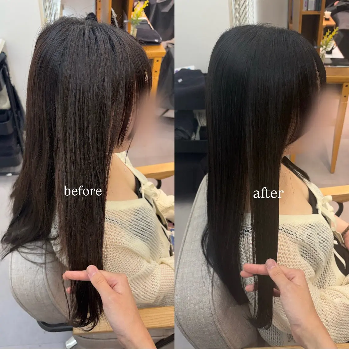 ロング カラー 透明感カラー オレンジ ヘアカラー 🫧西野 杏🫧のヘアスタイル