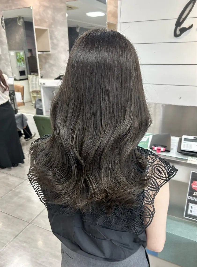 ロング カット ヘアカラー レイヤー/艶髪カラー 森本くるみのヘアスタイル
