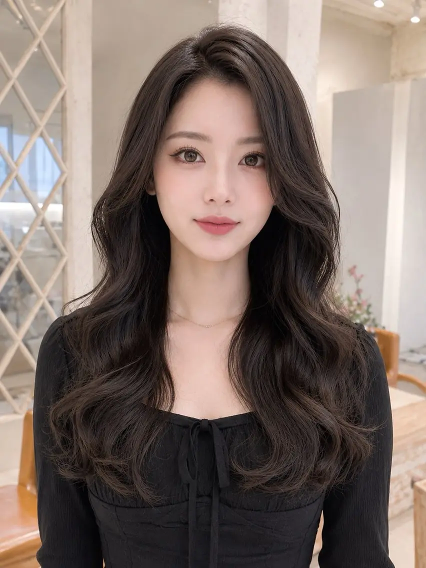 ロング カラー 韓国風ヘア✻透明感 カラー✻yukaのヘアスタイル