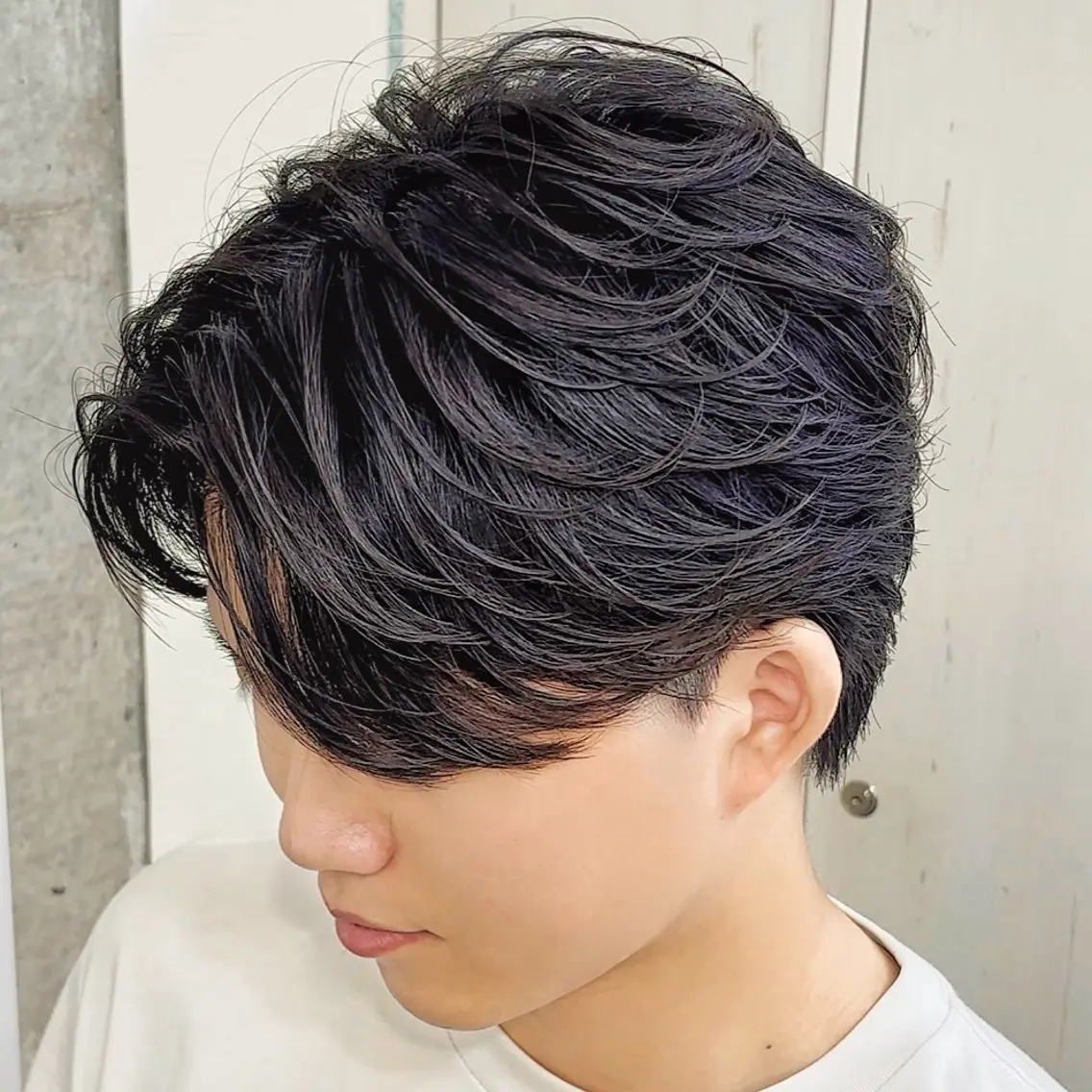 パーマ メンズ フェザーパーマ メンズパーマ カット パーマ Rikito .のヘアスタイル