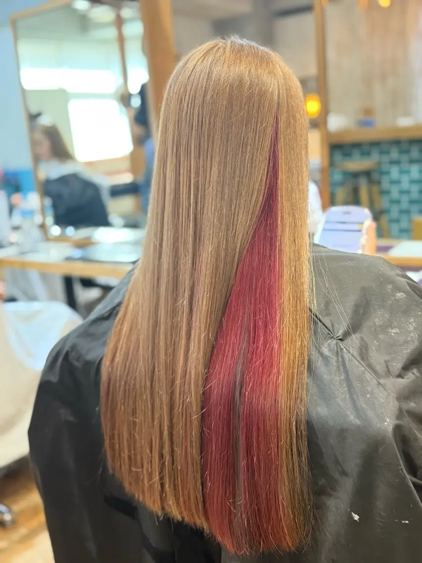 ロング カラー ヘアカラー トリートメント 🎨デザイン🥇 美髪・艶髪 日暮千敬のヘアスタイル