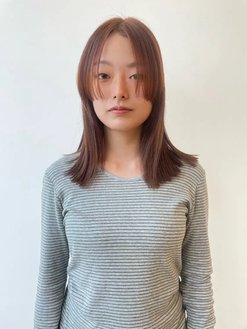 セミロング カラー カット ヘアカラー トリートメント 野田 カレンのヘアスタイル