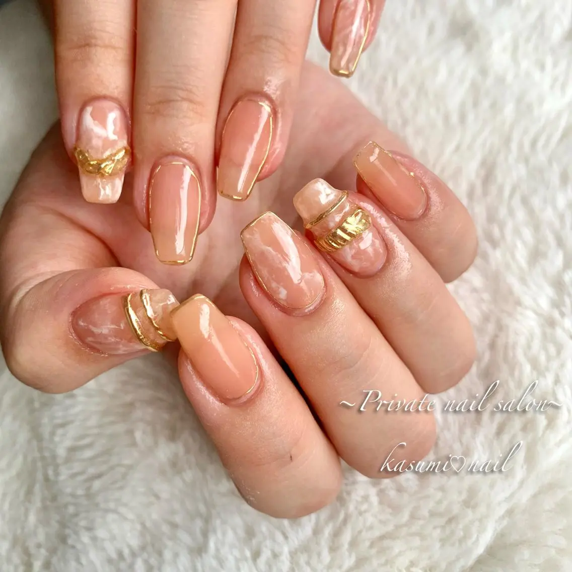 ネイル アートネイル ラメ(グリッター) マグネットネイル ミラーネイル 持ち込み KASUMI♡ Nailのネイルデザイン