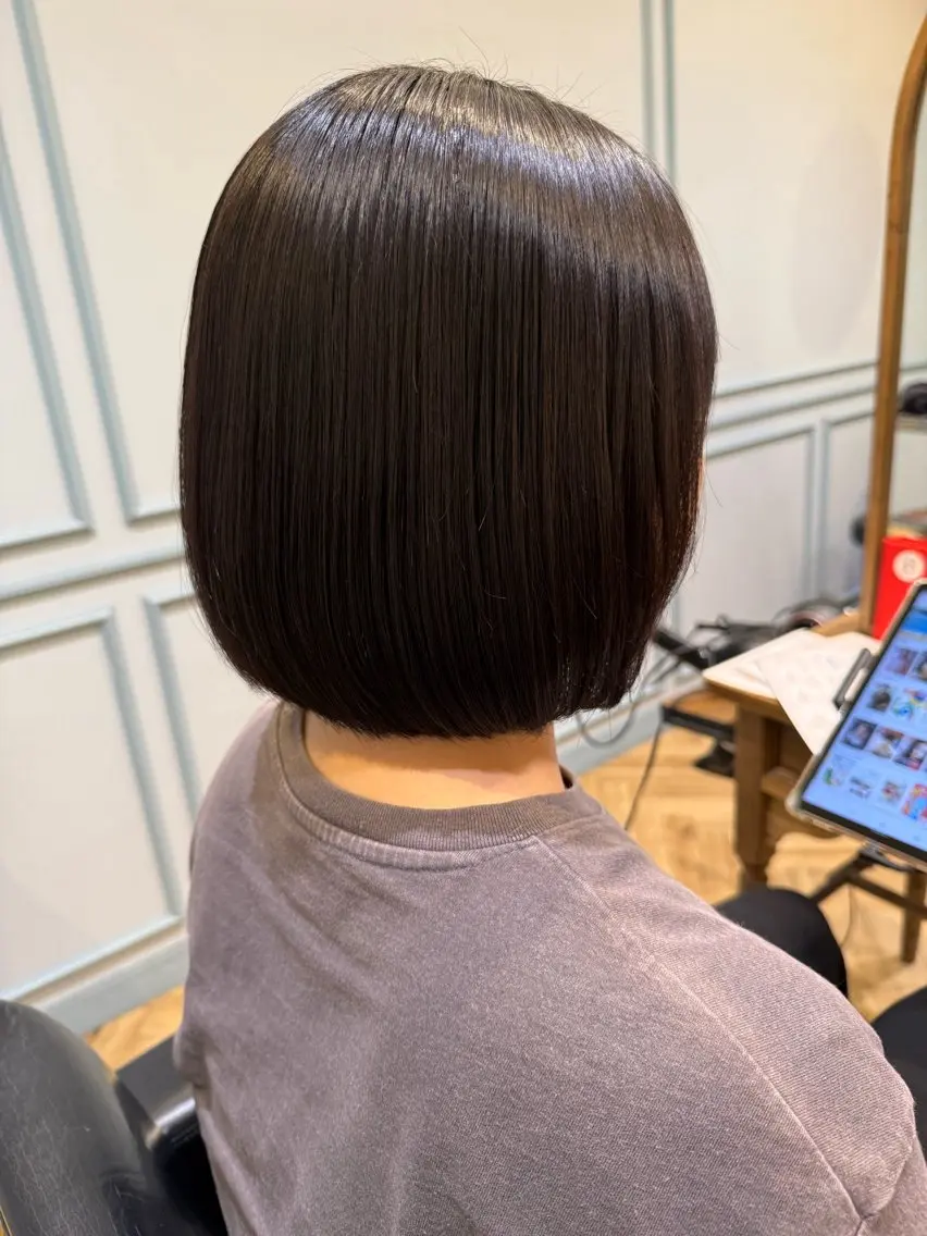 ショート 縮毛矯正 永沼 美月のヘアスタイル