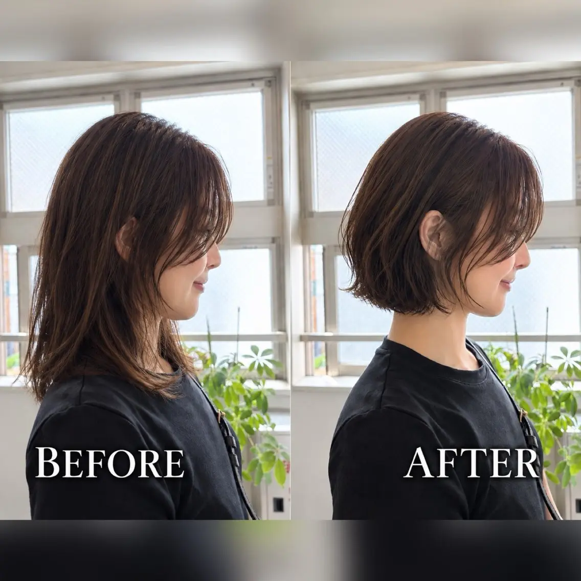 ミディアム カット ヘアカラー トリートメント オリーブ/みづき /ボブパーマ🤍のヘアスタイル