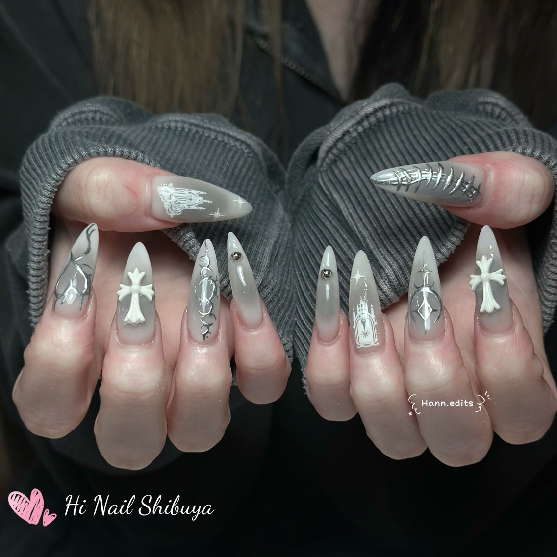 セミロング ハンドネイル Hi Nail Shibuyaのネイルデザイン