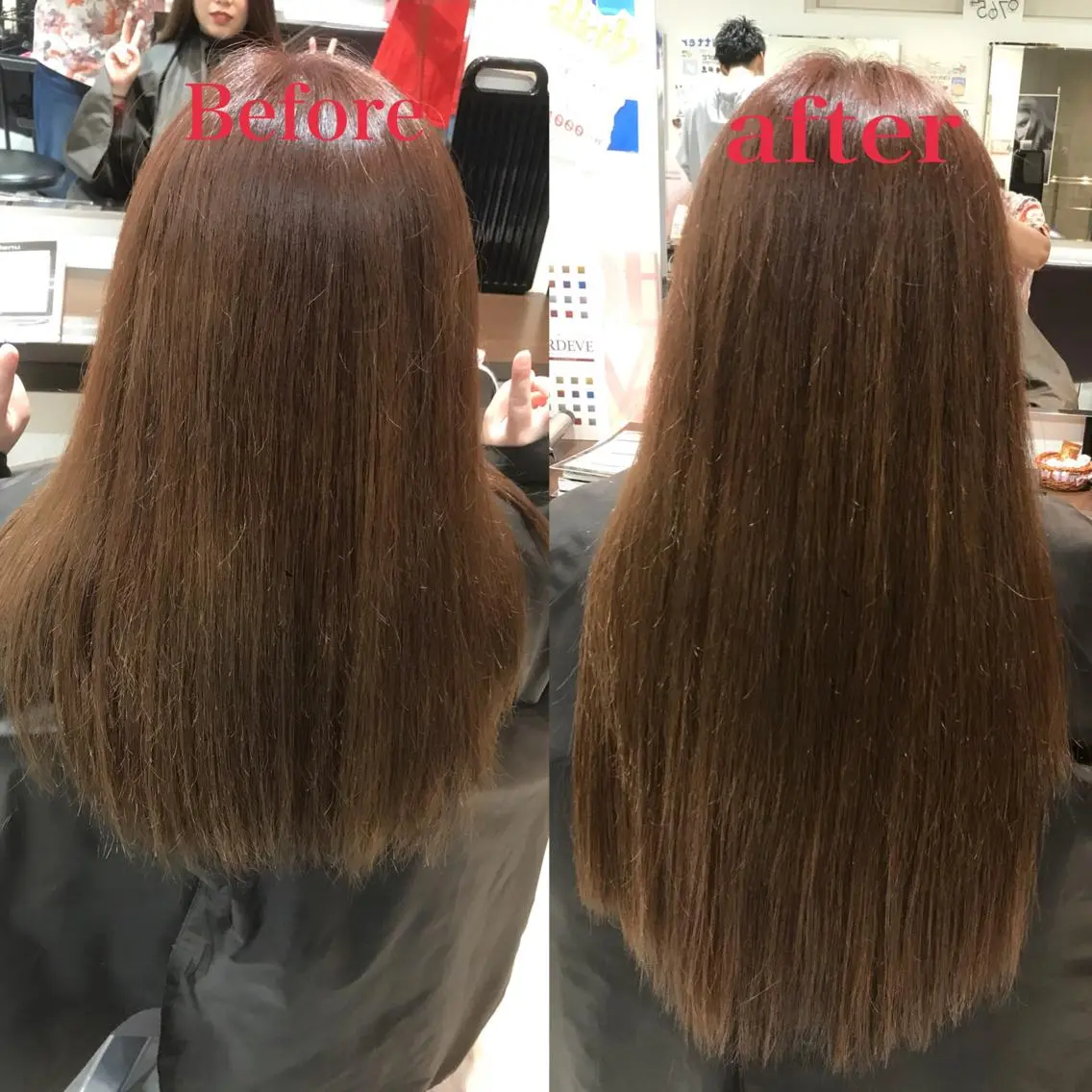 ロング シールエクステ エクステ ブリーチカラー☆ 再生トリートメントのヘアスタイル