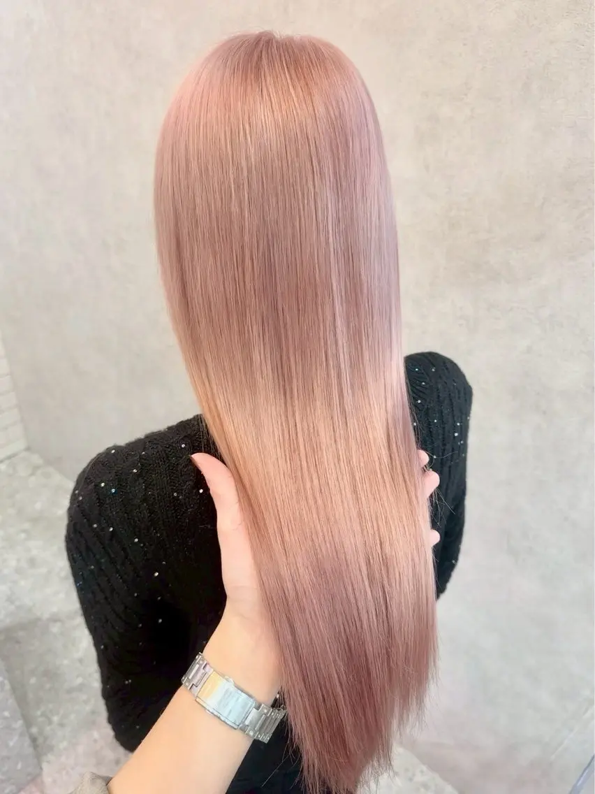 セミロング カラー ヘアカラー トリートメント Lond Le'a /ハイトーンカラーのヘアスタイル