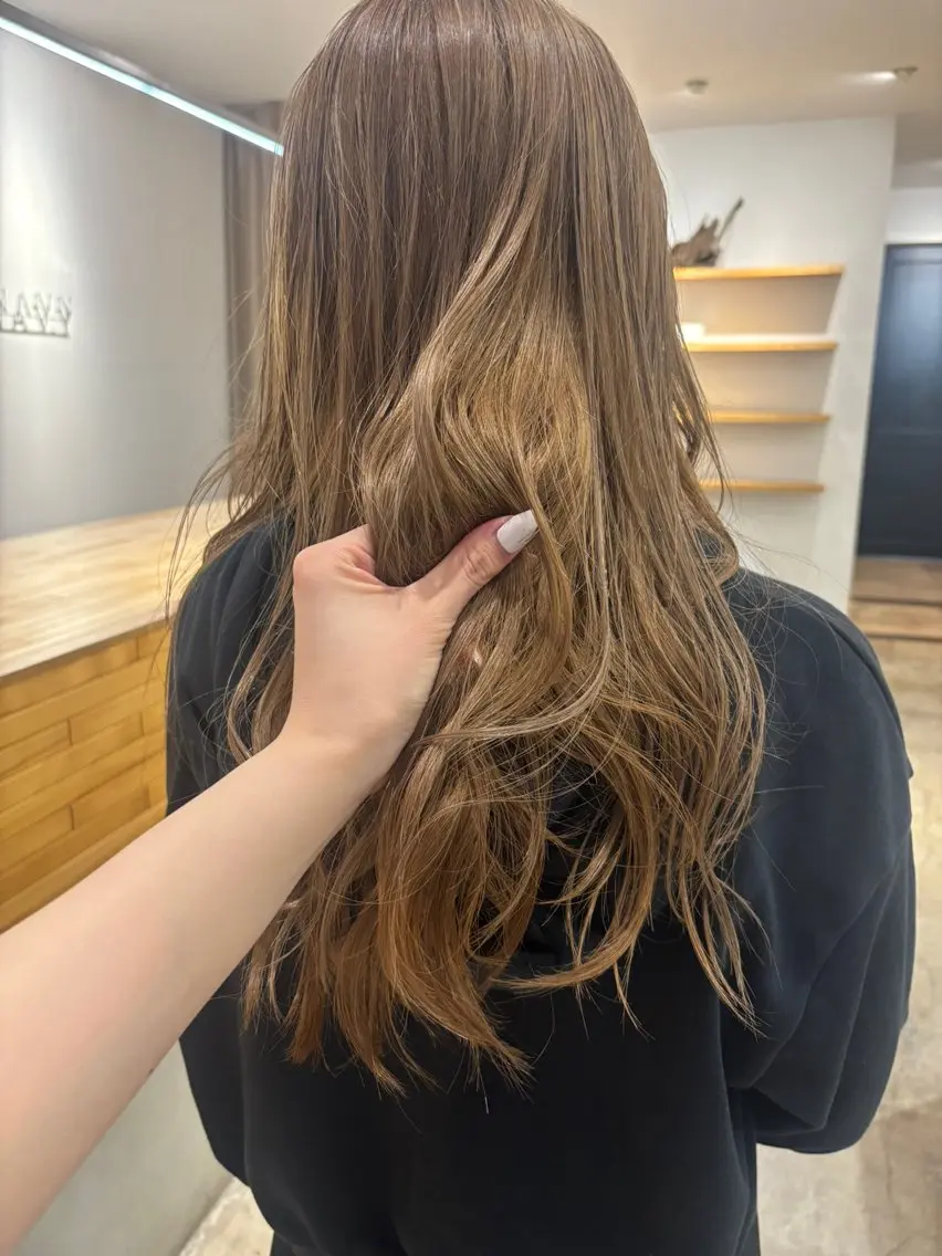 ロング ヘアカラー NAVY/ Miharuのヘアスタイル