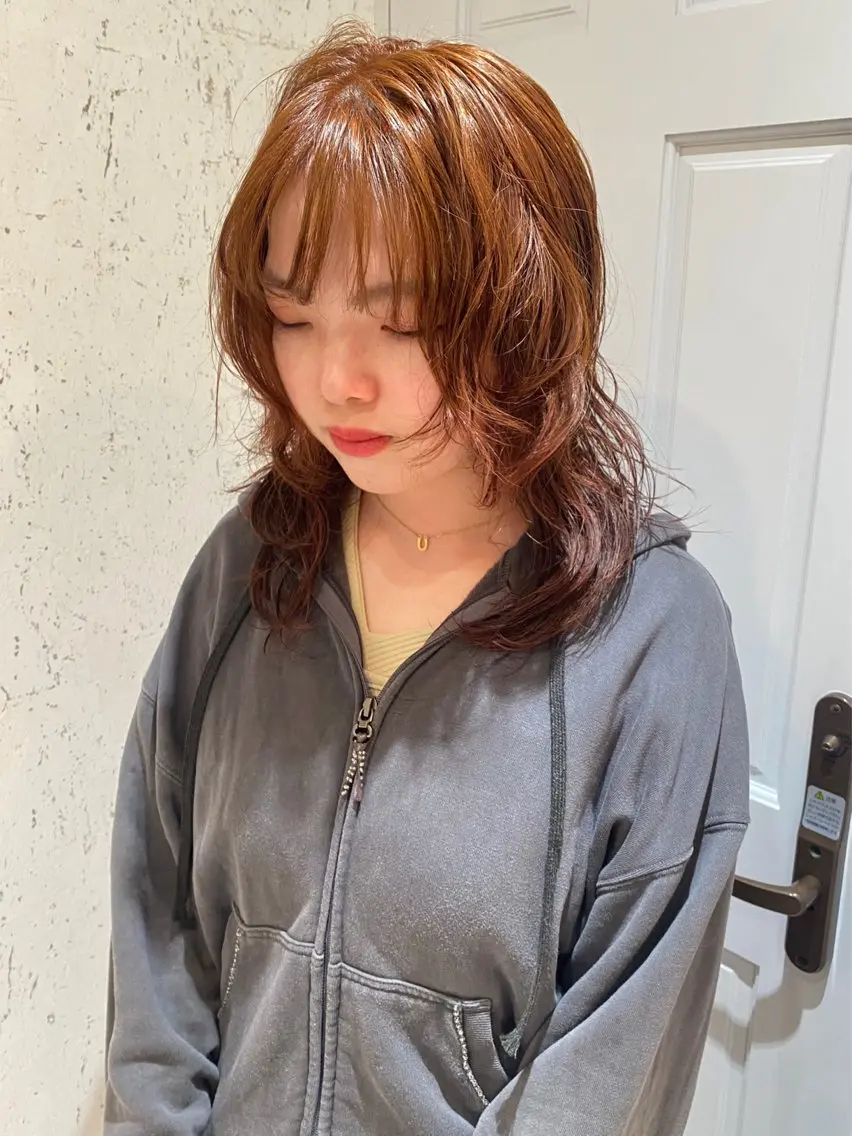 ミディアム カラー パーマ カット ヘアカラー パーマ トリートメント mai / linoah˚✧のヘアスタイル