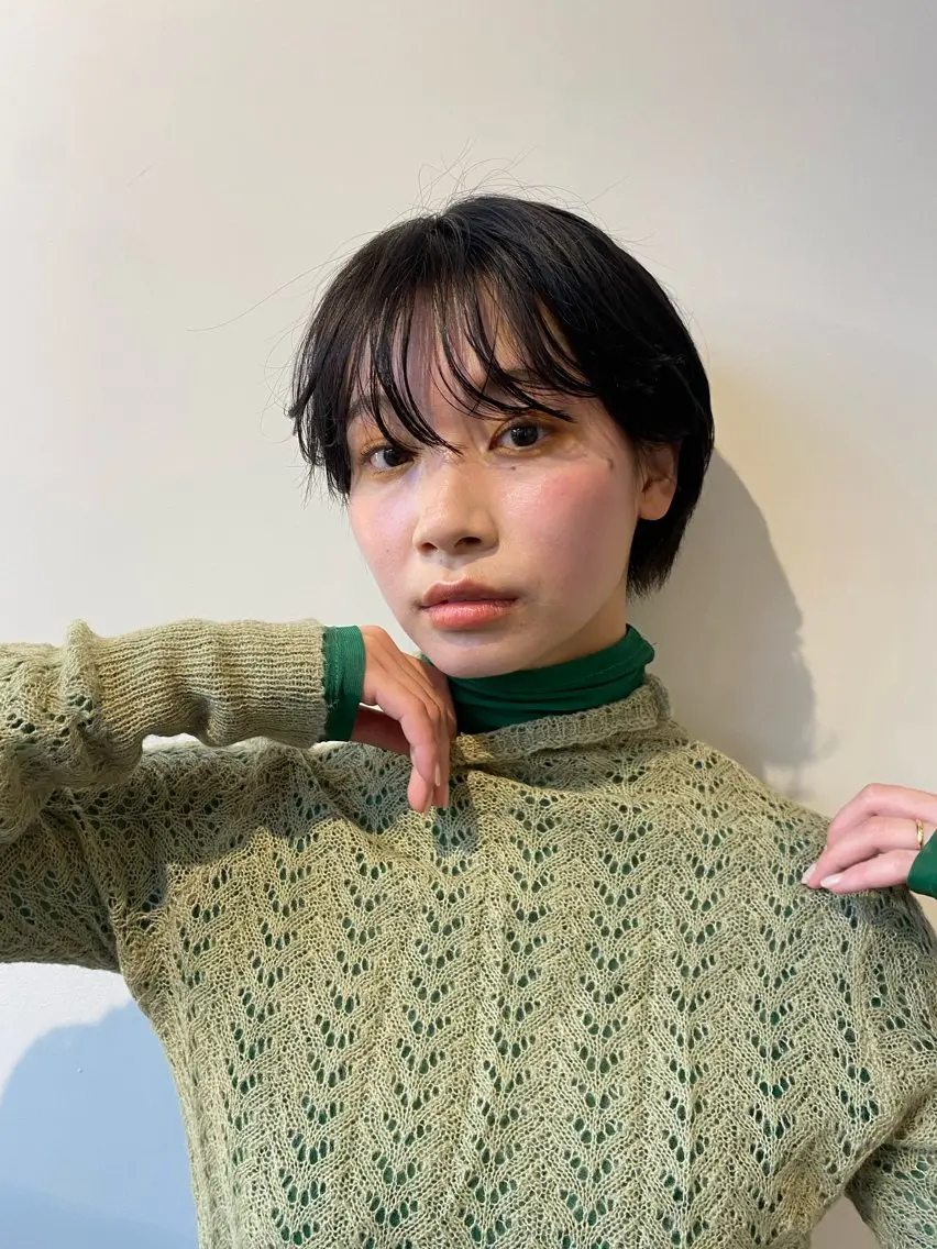 ショート ヘアカラー 原田 梓未のヘアスタイル