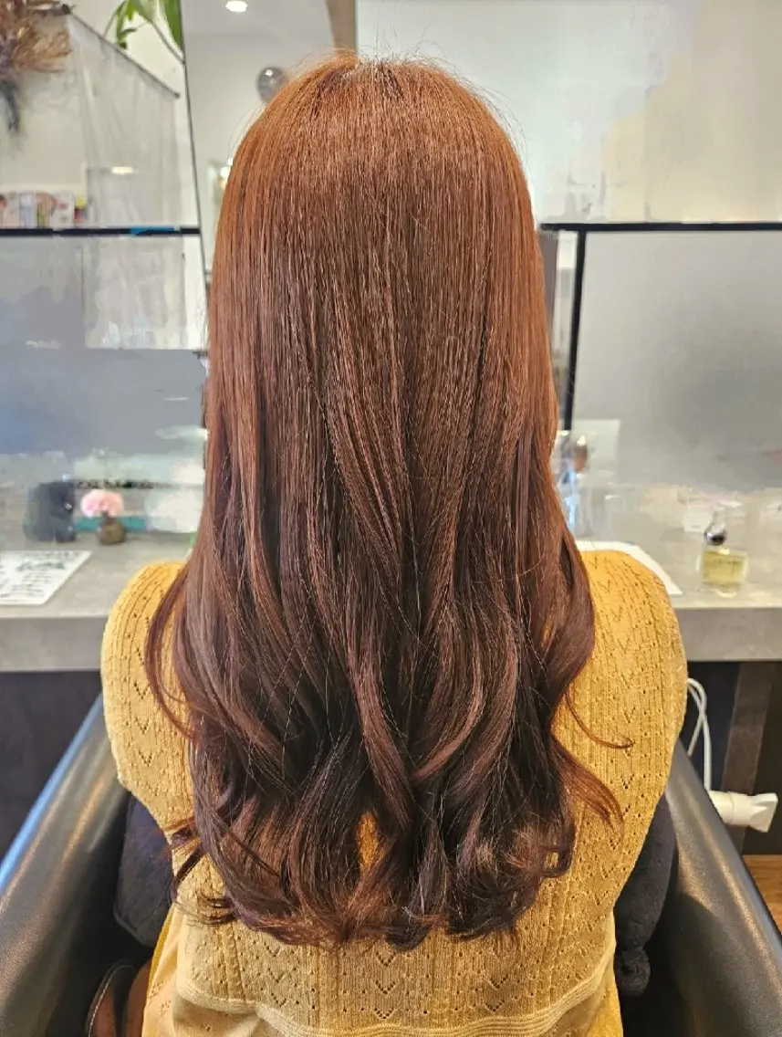 ロング カラー カット ヘアカラー トリートメント 関口 友菜のヘアスタイル