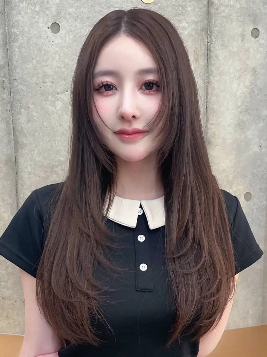 ロング カラー カット トリートメント 韓国ヘア🇰🇷 レイヤー/芝春樹のヘアスタイル