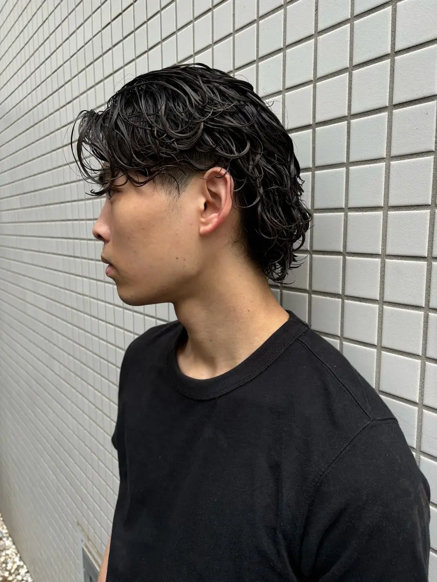 パーマ メンズ 福島 将斗のヘアスタイル
