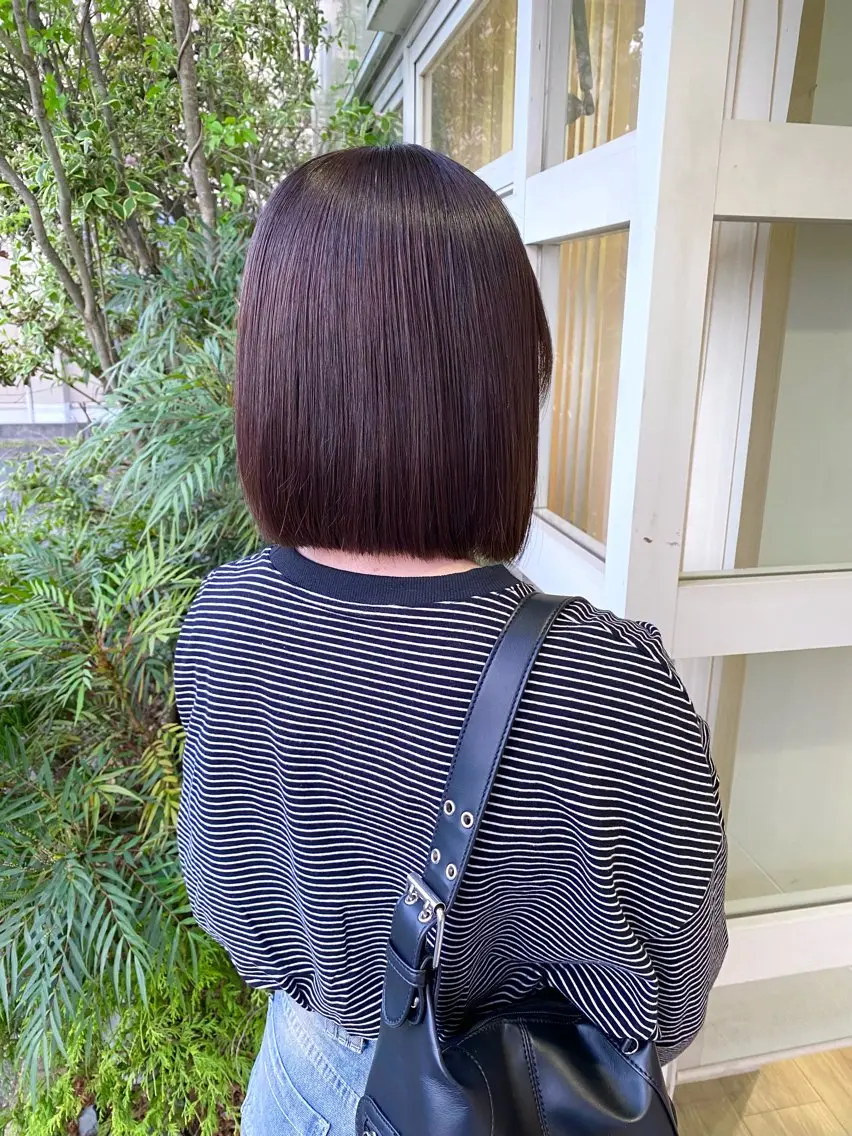 ミディアム 縮毛矯正 冨田 果歩のヘアスタイル