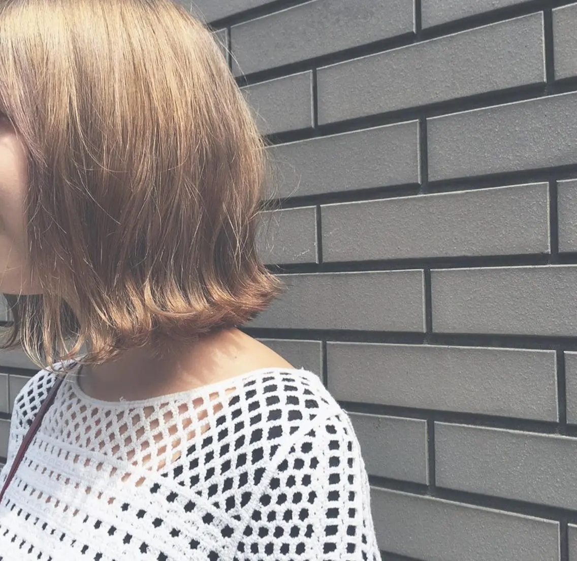ショート カラー ブリーチ、パーマ 西部笑のヘアスタイル