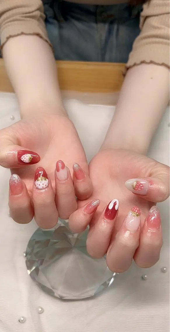 ネイル ラメ(グリッター) ラメグラデーション 春ネイル ホワイト Cute Tips nailのネイルデザイン