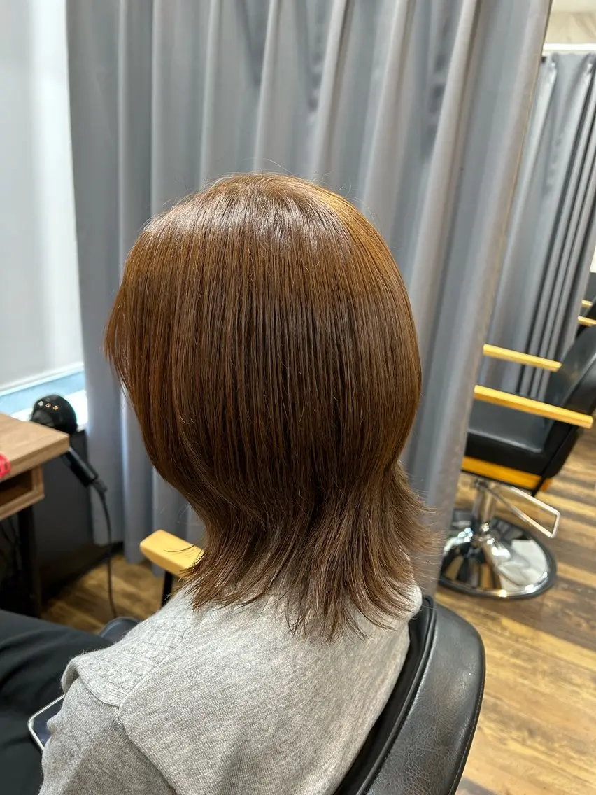 ミディアム カット ヘアカラー TELA HAIR 永井のヘアスタイル