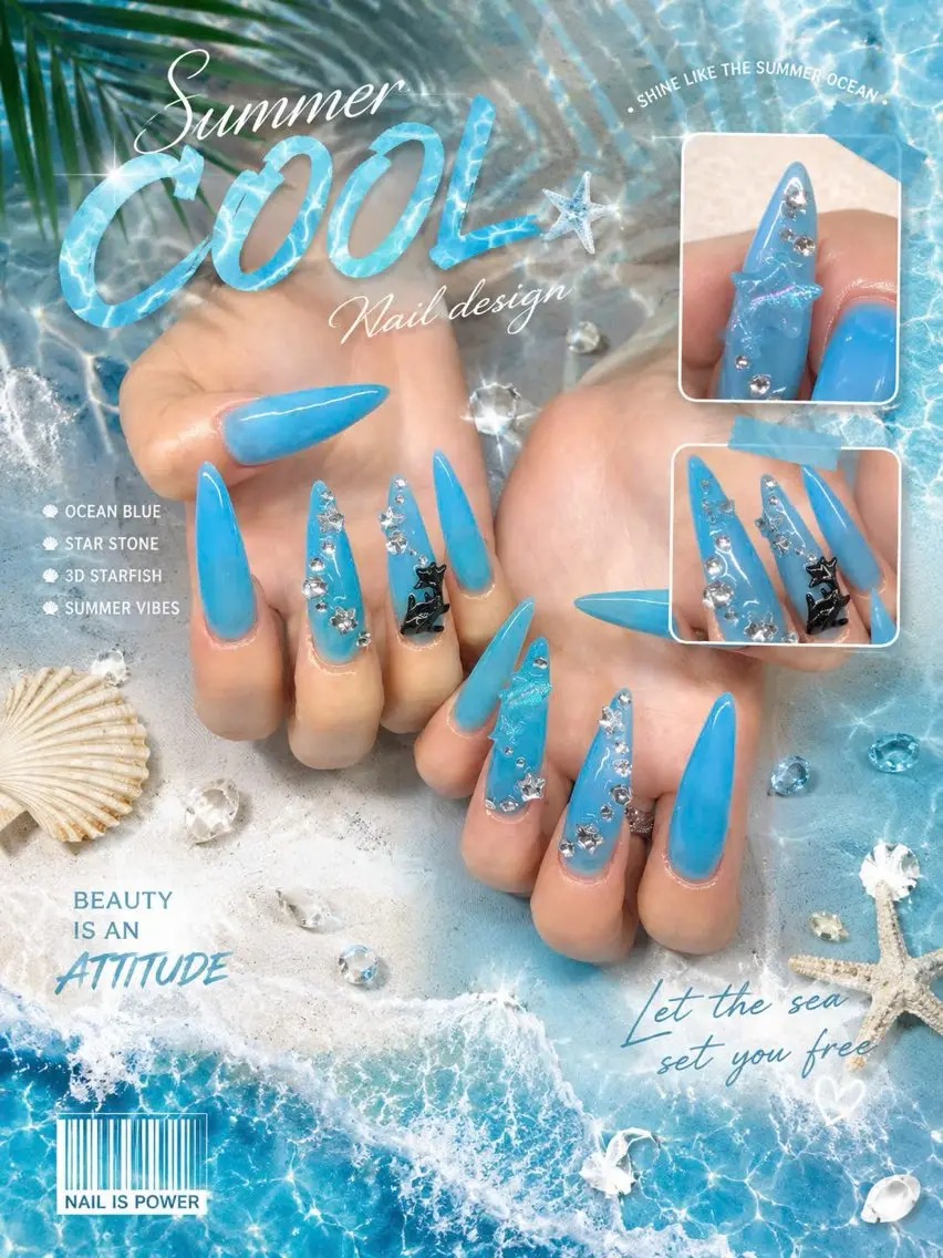 ネイル アートネイル オーロラネイル クリアネイル 長さ出し フレンチネイル ハンドネイル HOT Nail Salonのネイルデザイン