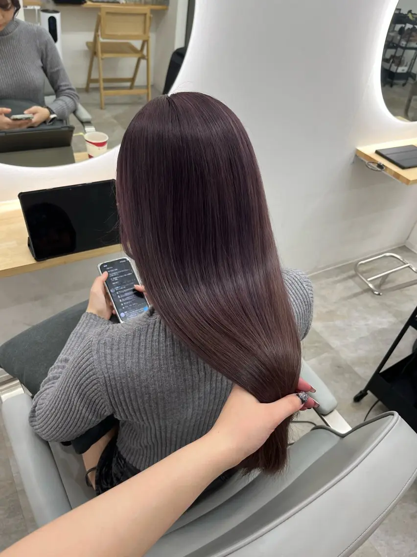 ロング カラー ヘアカラー トリートメント ベージュ⟡˖レイヤー ˖ ࣪⊹あずきのヘアスタイル