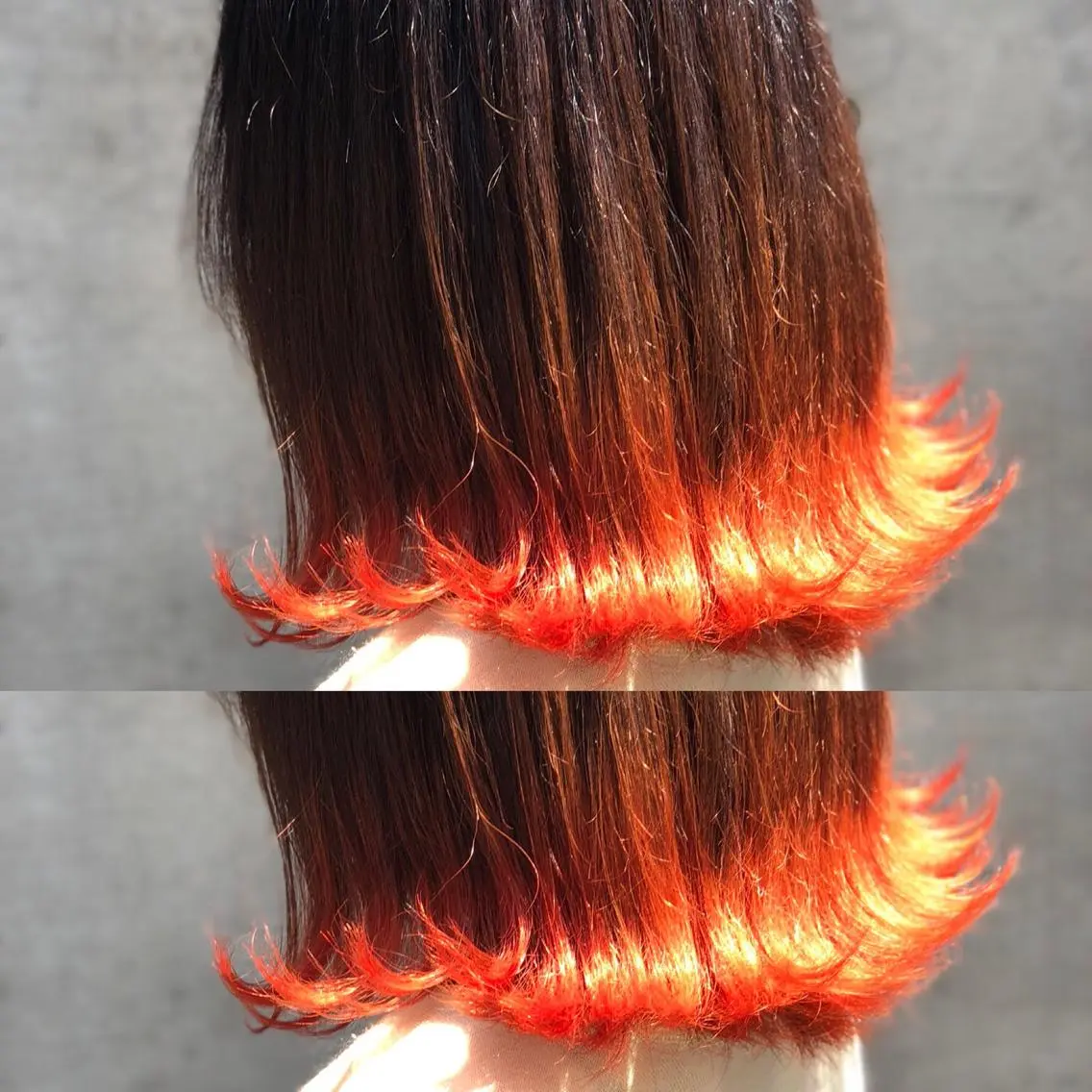 ミディアム カラー ブリーチ グラデーションカラー オレンジ ヘアカラー ミニモお気に入り数 No.1宍戸雄弥のヘアスタイル