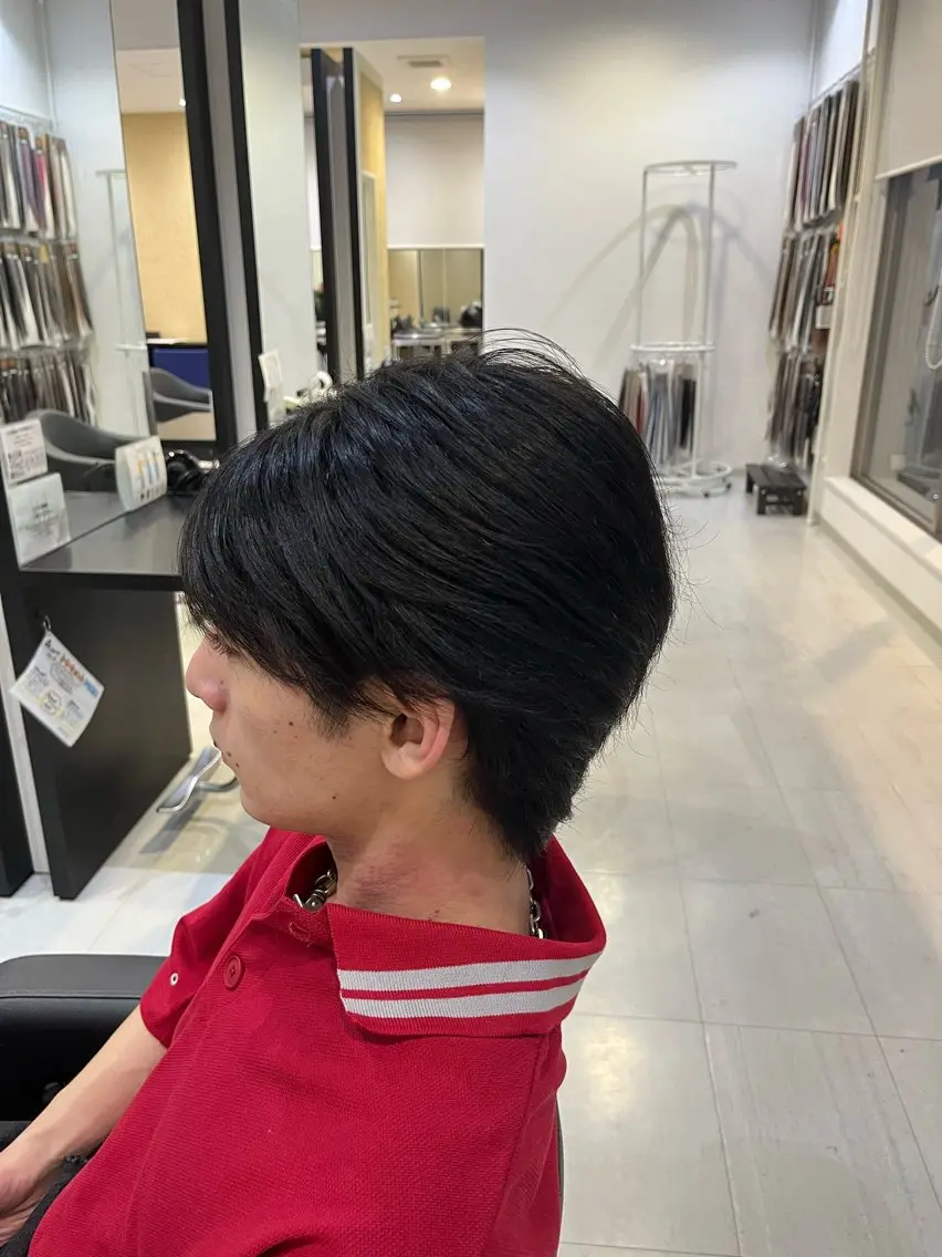 ショート カラー メンズ カット 縮毛矯正 諸岡 玲のヘアスタイル