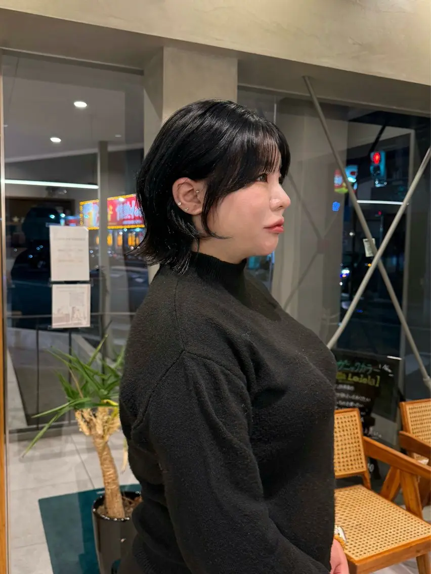 ショート ボブ 顔周りカット カット トリートメント AILERON 陣岸のヘアスタイル