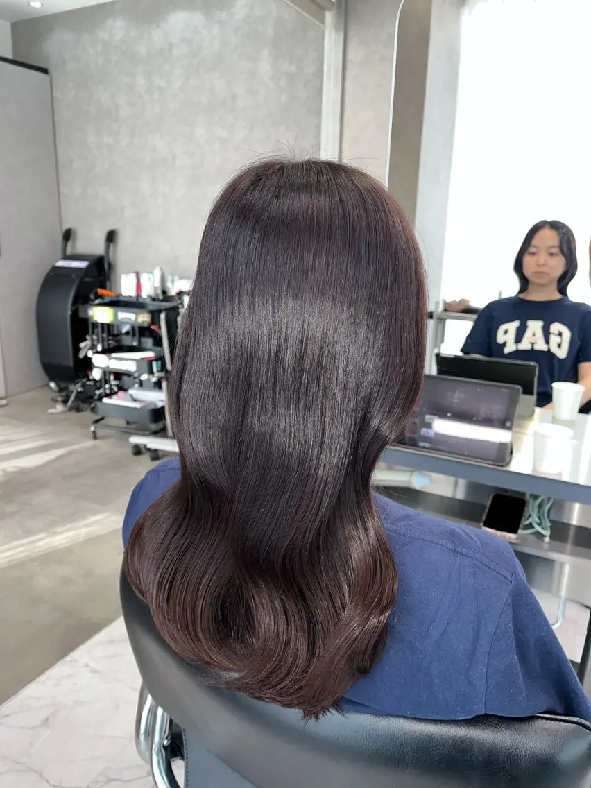 セミロング ヘアカラー トリートメント RAF／Lino 美髪矯正／暗髪カラーのヘアスタイル