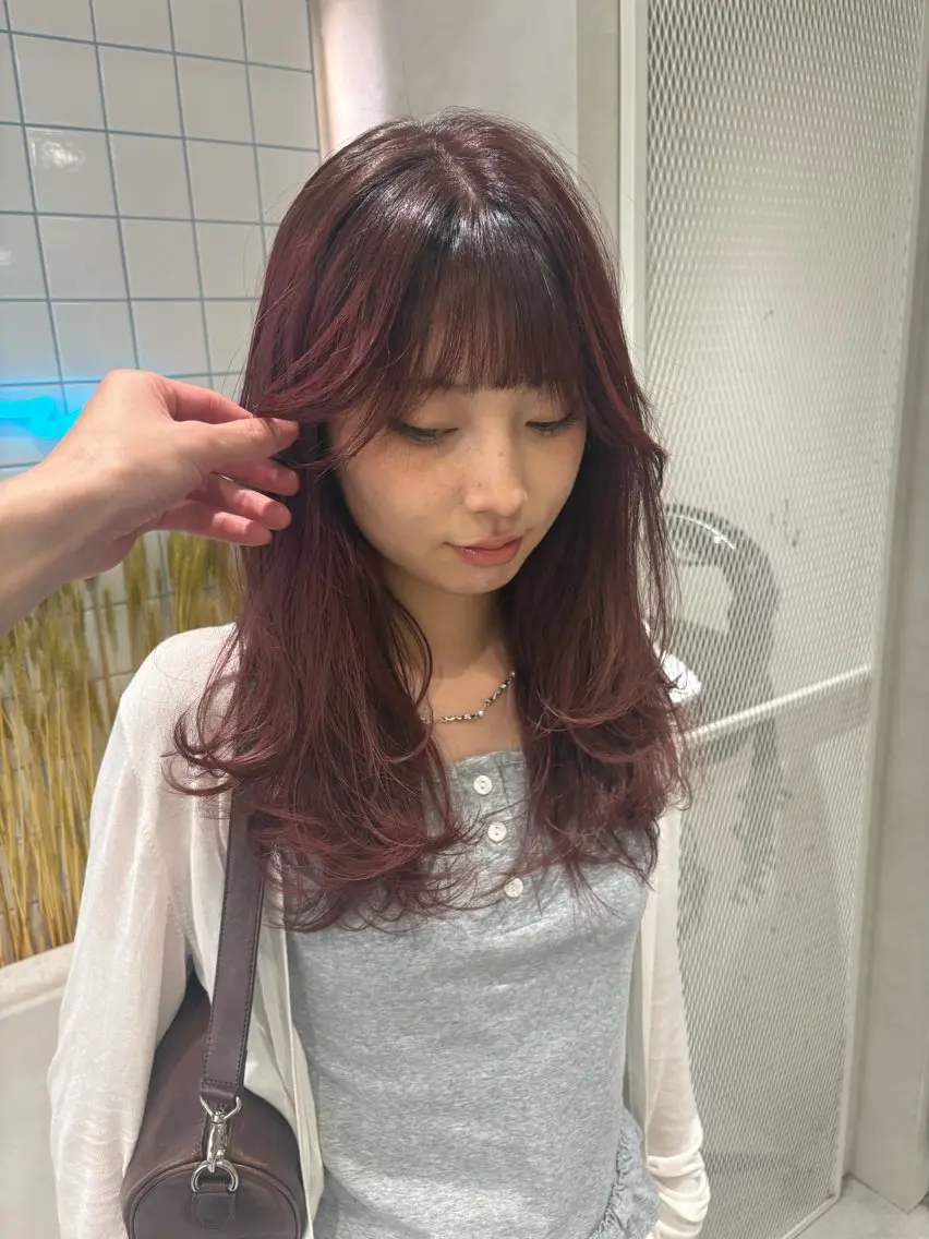 セミロング ハッシュカット ハイレイヤー 韓国風ヘア レイヤーカット カット Yuta✂︎ 韓国レイヤー🪽のヘアスタイル