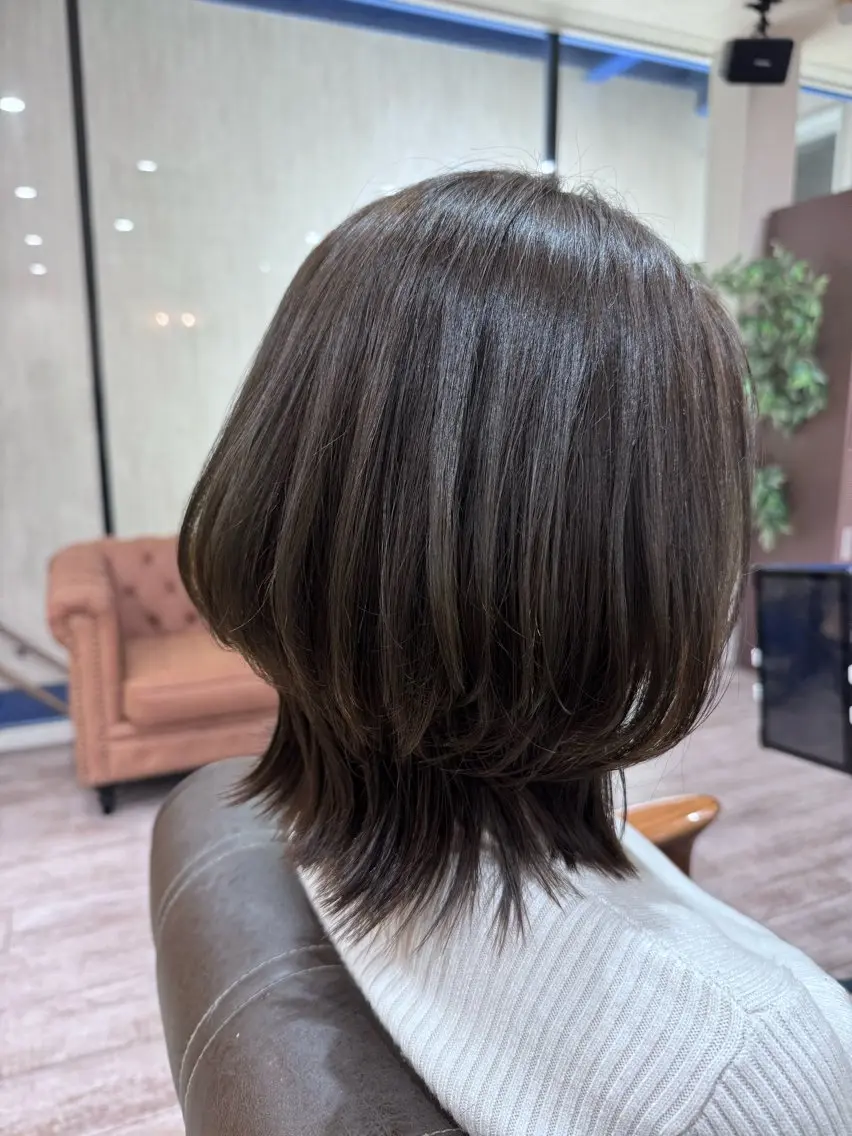 ミディアム カラー アッシュ 髪質改善 ウルフカット カット ヘアカラー トリートメント 新越谷noble店長 松本拓也▶◀*.のヘアスタイル