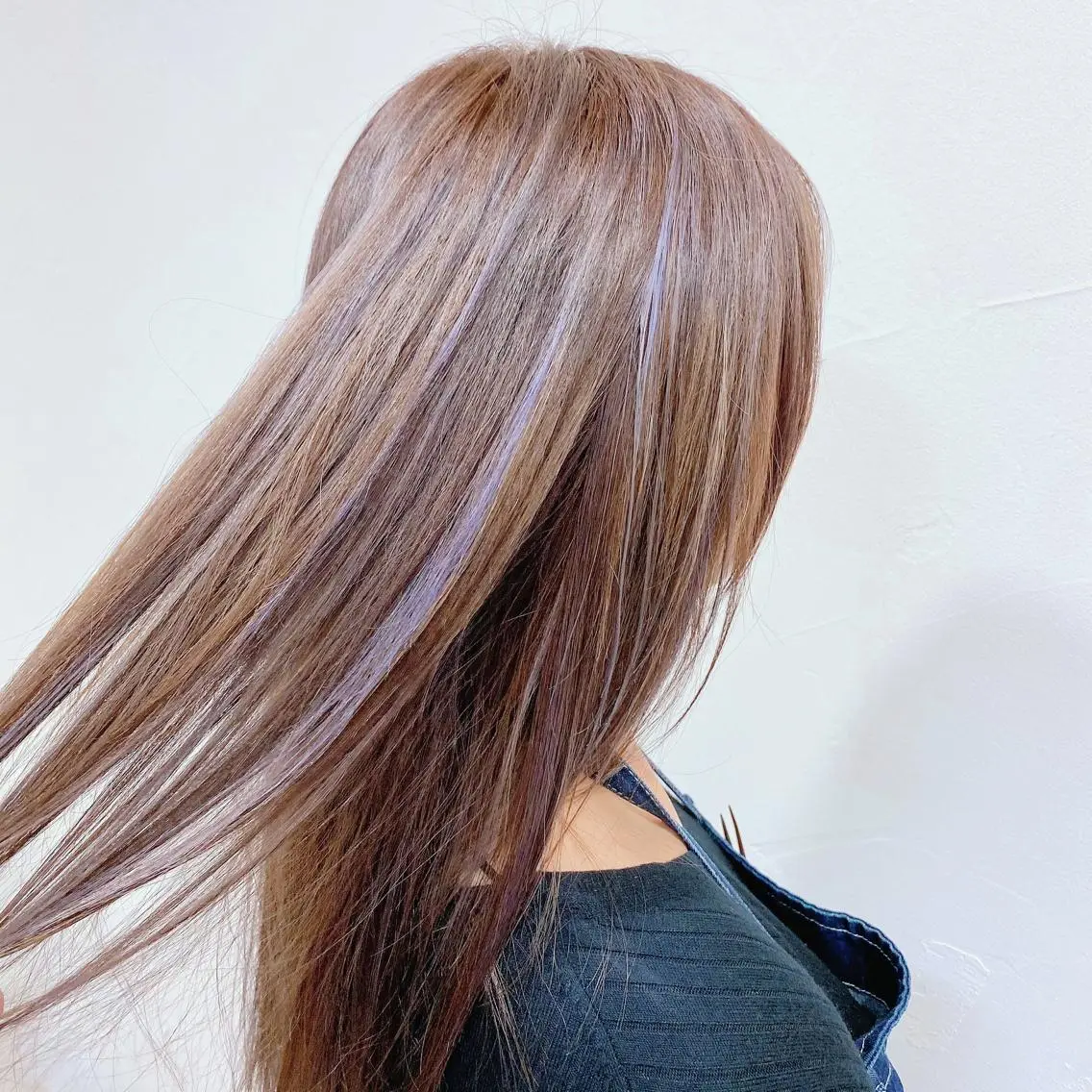 ロング カラー ヘアアレンジ メッシュ バイオレットカラー 古林 紘のヘアスタイル