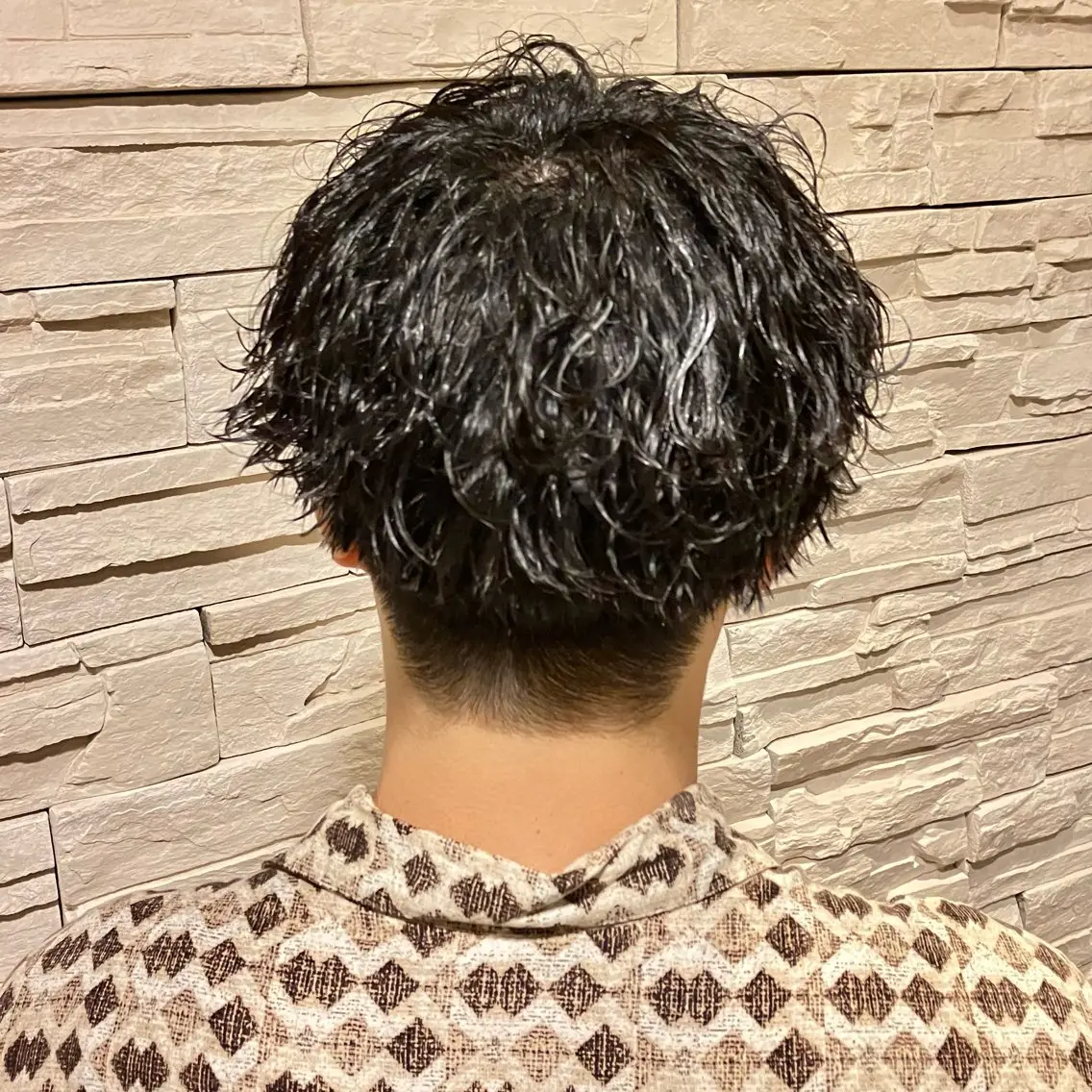 ショート パーマ メンズ メンズパーマ 波巻きパーマ カット パーマ 森田 研司のヘアスタイル