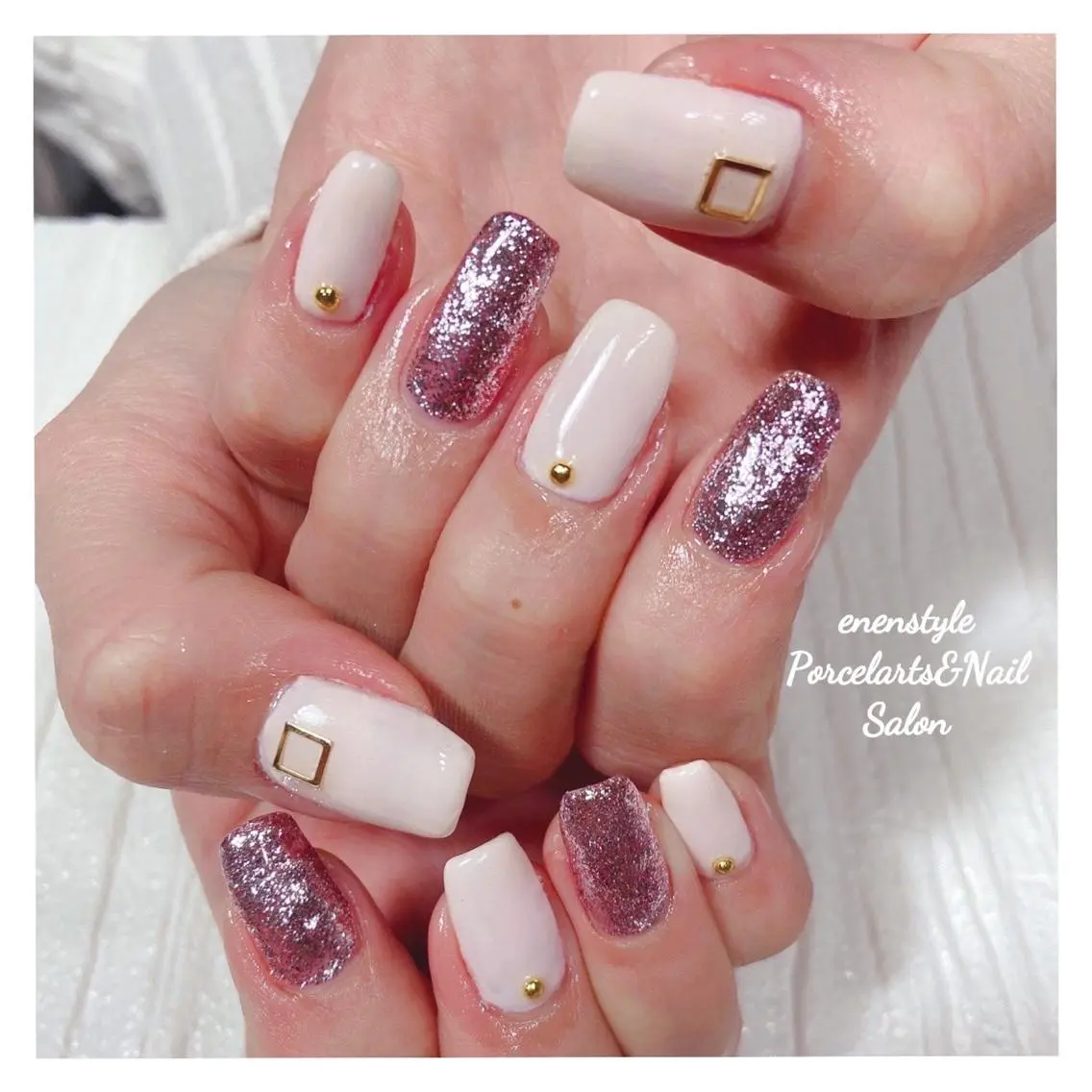 ミディアム ネイル 🐾enen style 🐾のネイルデザイン