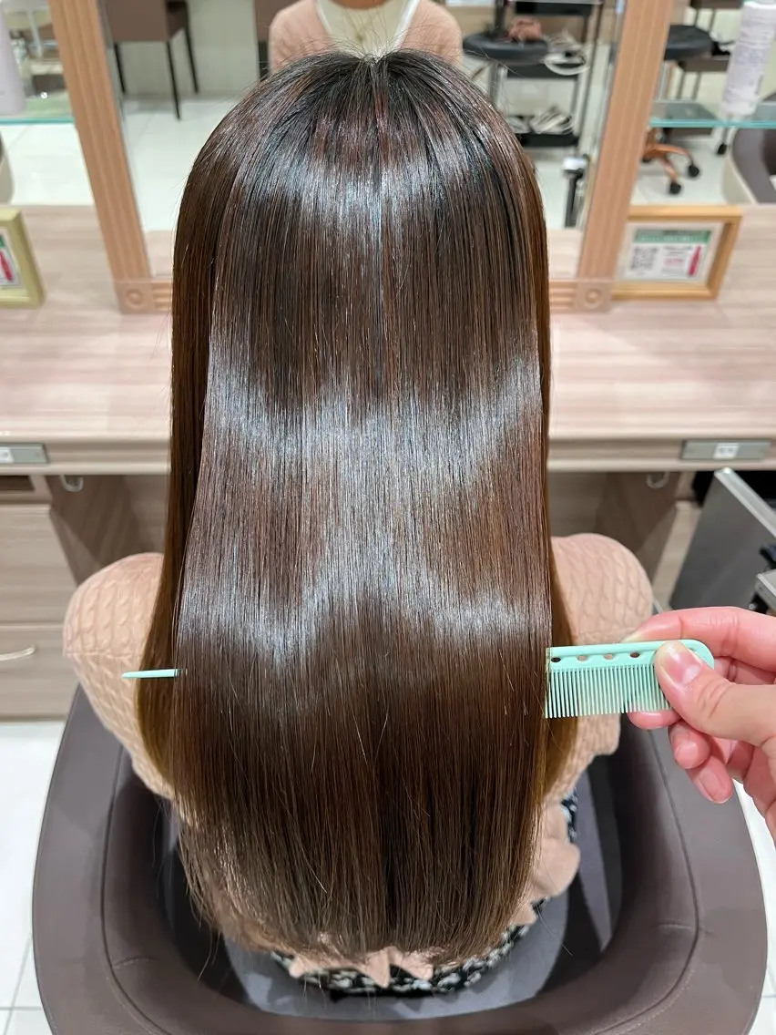 ロング 縮毛矯正 トリートメント 縮毛矯正 ❄️モデル募集中❄️ ️🫧Ｈａｒｕ🫧のヘアスタイル