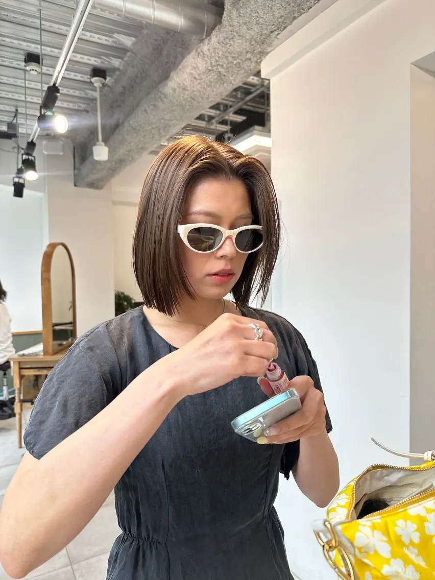 ミディアム カラー キッズ カット ヘアカラー トリートメント オトナヘア🌸 harukaのヘアスタイル