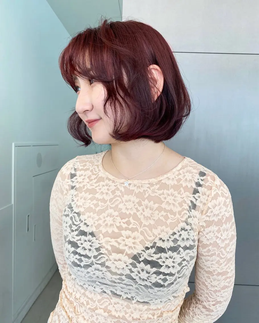 ミディアム 🎀透明感× 暖色カラーつな🎀のヘアスタイル