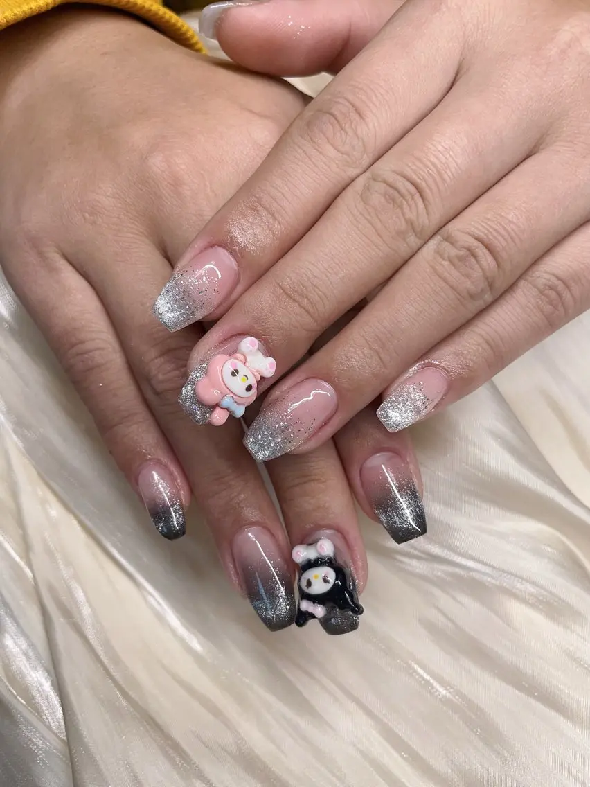 ネイル フレンチネイル ジェルネイル グラデーション マグネットネイル ミラーネイル Rika  nail cocoのネイルデザイン