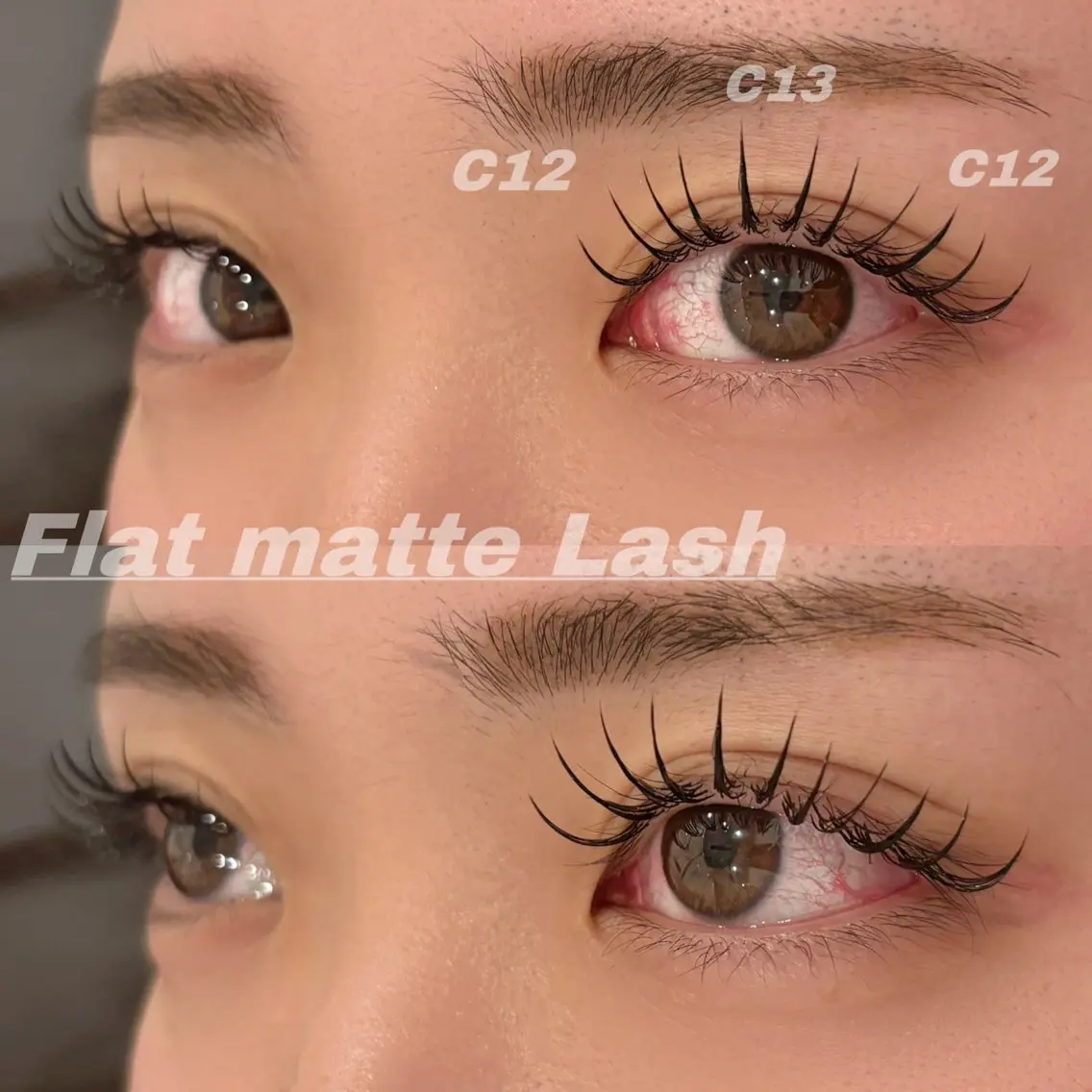 マツエク・マツパ 束感まつ毛 Cカール フラットラッシュ Eye ELSA lash栄店の眉毛・アイブロウイメージ