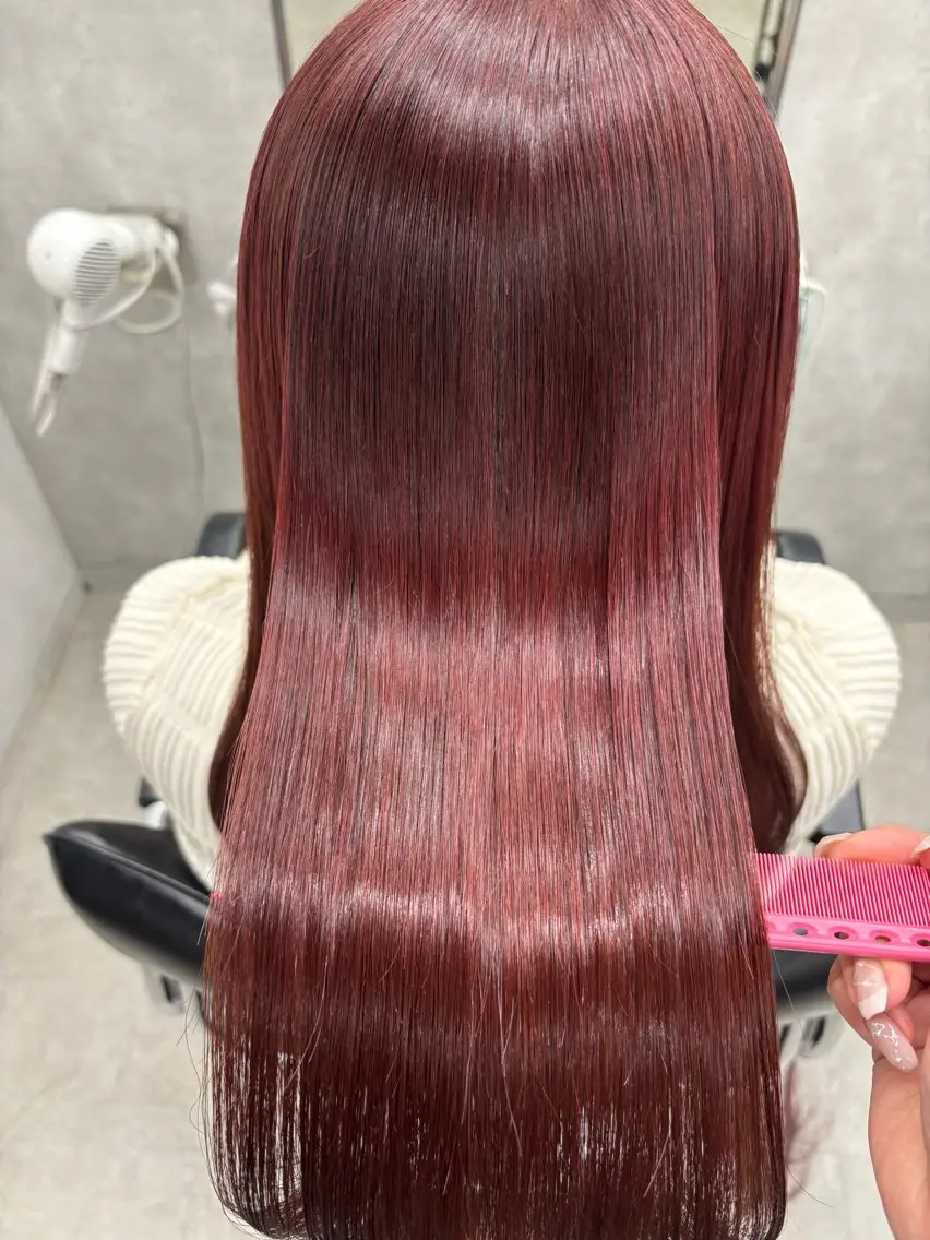 ロング カラー 髪質改善 縮毛矯正 トリートメント ヘアカラー 縮毛矯正 トリートメント すぐ巻ける縮毛矯正 🍀勝倉　麗のヘアスタイル