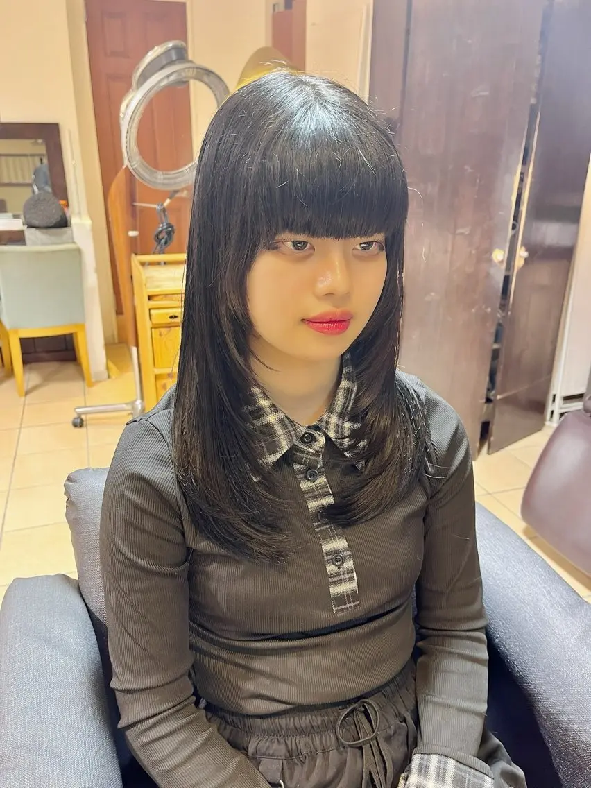ロング カラー ヘアアレンジ カット 韓国レイヤー/透明感 💎Tomoya💎のヘアスタイル