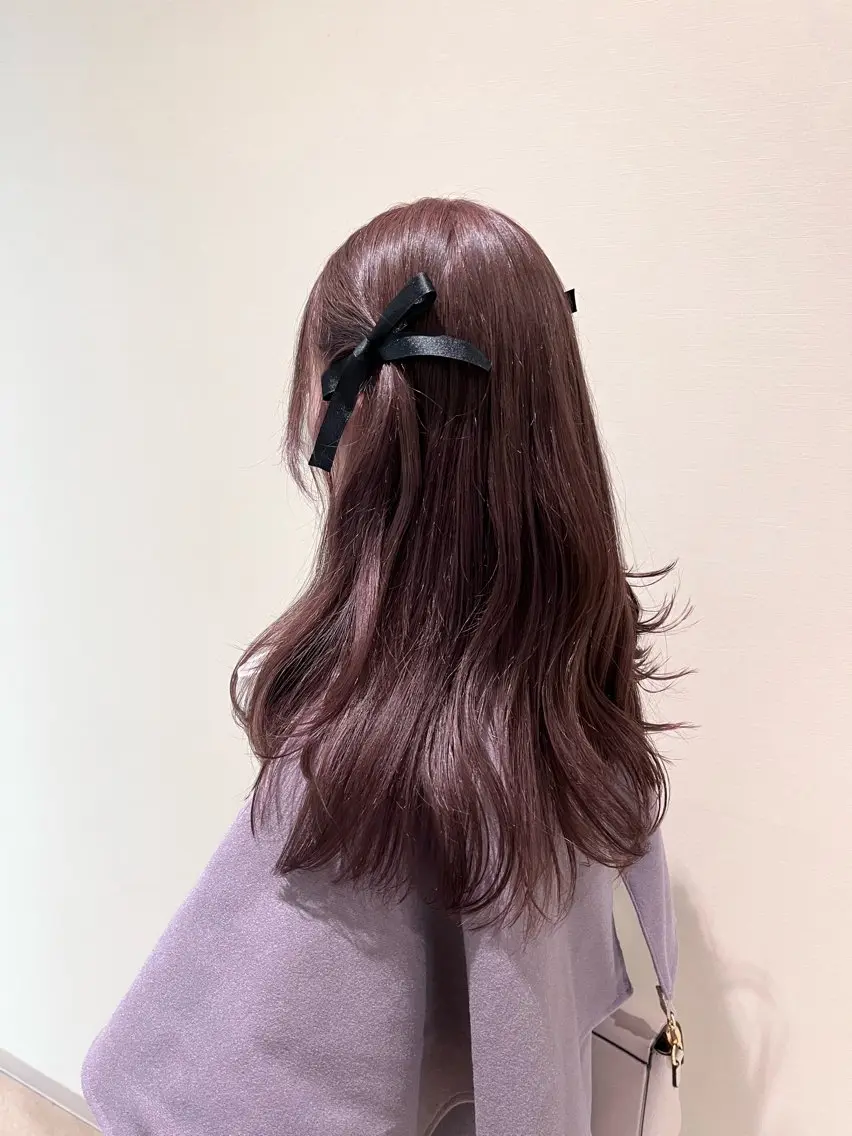 ロング ヘアカラー トリートメント ヘアセット RIKO👼🏻💓 韓国ガーリーのヘアスタイル