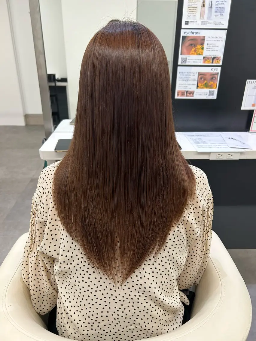 ロング 髪質改善 縮毛矯正 鍛治 美月稀のヘアスタイル